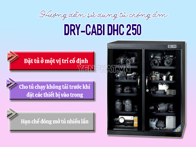 hướng dẫn sử dụng tủ chống ẩm Dry Cabi DHC 250